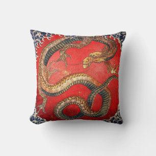 北 斎 龍, 北 Hokusai Dragon, Hokusai, Japan Art Art, A Kissen