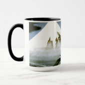 北 斎 Boy & Mt Fuji Fine Art Tasse (Links)