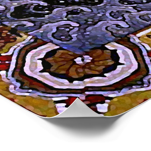 北 斎 Feminine Wave Hokusai Fine Art Art Art Poster (Ecke)