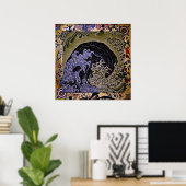 北 斎 Feminine Wave Hokusai Fine Art Art Art Poster (Heimbüro)