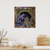 北 斎 Feminine Wave Hokusai Fine Art Art Art Poster (Küche)