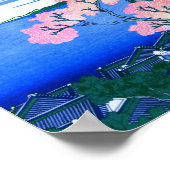 北 斎 Goten-Yama Hill Hokusai Cherry Blossom Fine Ar Poster (Ecke)