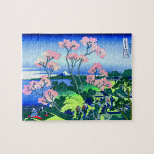 北 斎 Goten-Yama Hill Hokusai Cherry Blossom Fine Ar Puzzle