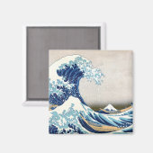 北 斎 Great Wave Off Kanagawa Hokusai Fine Art Magnet (Vorderseite/Rückseite)