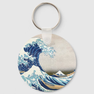 北 斎 Great Wave Off Kanagawa Hokusai Fine Art Schlüsselanhänger