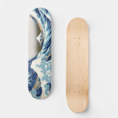 北 斎 Great Wave Off Kanagawa Hokusai Fine Art Skateboard (Vorderseite)