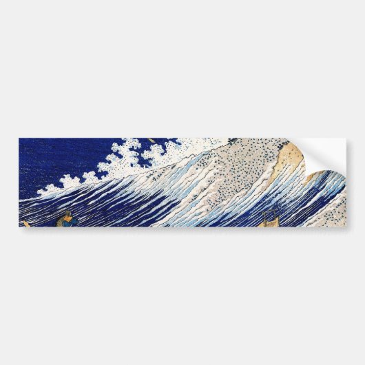 北 斎 Hokusai Ocean Waves Japanische Kunst Autoaufkleber (Vorne)