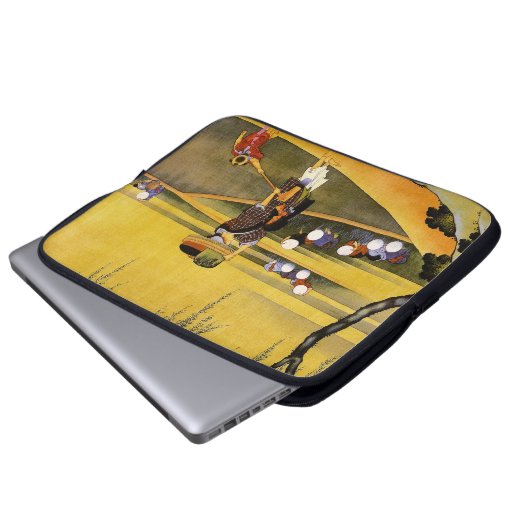 北 斎 Rice Fields Hokusai Fine Art Art Laptopschutzhülle (Vorne Knopf)