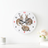 匹 の う さ ぎ 壁 の 掛 GROßE WANDUHR (Zuhause)