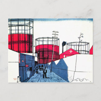「千住タンク街」Koizumi Kishio (1930) Postkarte