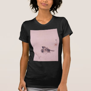 双 雀, 栖 Paar 鳳 Sparrow, Seihō, japanische Kunst T-Shirt