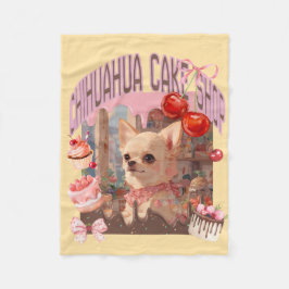 可愛いチワワのケーキ屋さん、sweets 、cherry、coquett,cake,puppyが好き fleecedecke