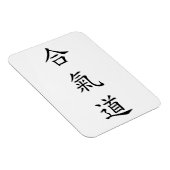 合 氣 (AiKiDo) - vertikales Skript Magnet (Rechte Seite)
