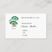 名刺 盆栽イラスト入り名刺  名刺 VISITENKARTE (Rückseite)