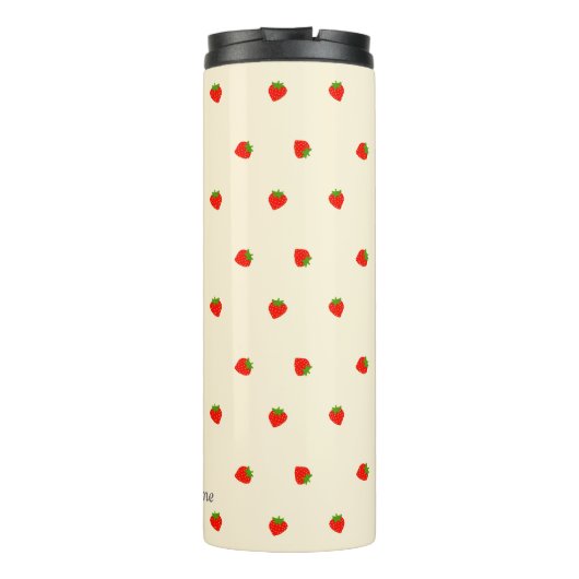 名前 カスタム いちご(アイボリー)  タンブラー THERMOSBECHER (Rückseite)