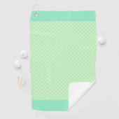 名前 カスタム タータンチェック(ミントグリーン) ゴルフタオル GOLFHANDTUCH (Insitu)