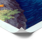 吾 妻 峡, Azuma Gorge, Hasui Kawase, Woodcut Poster (Ecke)