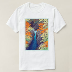 吾 妻 峡, Azuma Gorge, Hasui Kawase, Woodcut T-Shirt