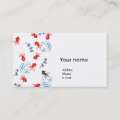 【和柄金魚】Goldfishes of Japanese pattern Visitenkarte (Vorderseite)