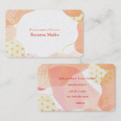 和風デザイン名刺 ピンクゴールド VISITENKARTE (Vorne/Hinten)