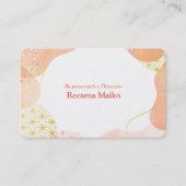 和風デザイン名刺 ピンクゴールド VISITENKARTE (Vorderseite)