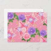 和風ポストカード(星とハート) POSTKARTE (Vorne/Hinten)