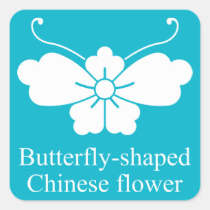 唐花胡蝶 QUADRATISCHER AUFKLEBER