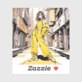 商店街JKシール｜寿司娘 Seal GenerativeAI Aufkleber (Blatt)