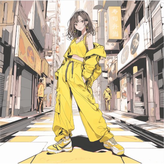 商店街JKシール｜寿司娘 Seal GenerativeAI Aufkleber (Vorderseite)