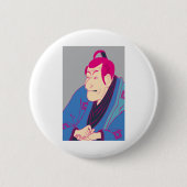 四世市川蝦蔵の竹村定之進 カラフル BUTTON (Vorderseite)