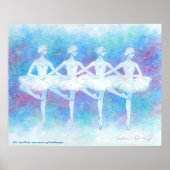 四羽の白鳥の踊りアートプリント POSTER (Vorne)