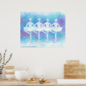 四羽の白鳥の踊りアートプリント POSTER (Küche)