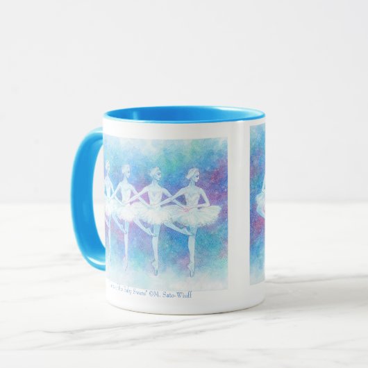 四羽の白鳥の踊りマグカップ TASSE (Vorderseite Links)