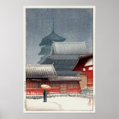 四 天 寺, Shitennō-ji in Osaka, Hasui Kawase, Woodcut Poster (Vorne)