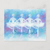 四 羽 の の 白 踊 り ポ 鳥 ス ト. POSTKARTE (Vorderseite)