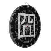 囧 Jiong Chinese Orz Asian Meme Hanzi Emoticon Dartscheibe (Vorderseite Links)