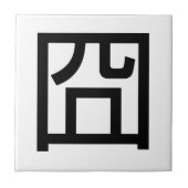 囧 Jiong Chinese Orz Asian Meme Hanzi Emoticon Fliese (Vorderseite)