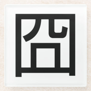 囧 Jiong Chinese Orz Asian Meme Hanzi Emoticon Glasuntersetzer