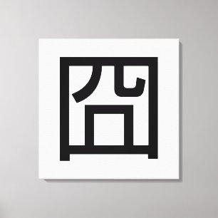 囧 Jiong Chinese Orz Asian Meme Hanzi Emoticon Leinwanddruck