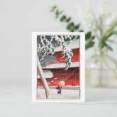 増 上 寺, 川 巴 Zôjô-ji Temple, Hasui Kawase, Woodcut,  Postkarte (Stehend Vorderseite)