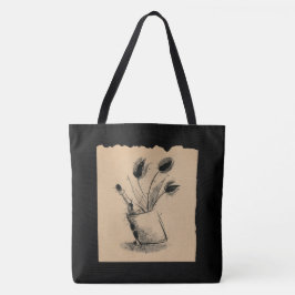 墨絵_チューリップとワイン TASCHE