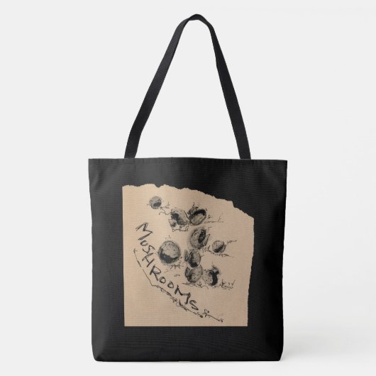 墨絵_マッシュルーム TASCHE (Vorderseite)