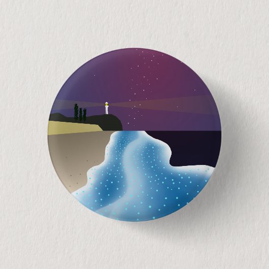 夜光虫 (ブルーバージョン) BUTTON (Vorderseite)