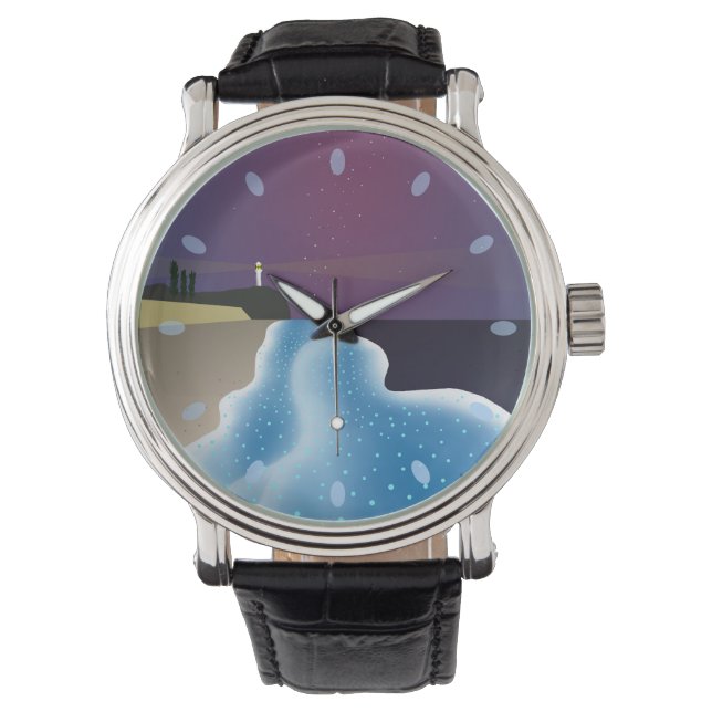 夜光虫 (ブルー) 大サイズ ARMBANDUHR (Vorderseite)