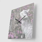 夢 の 中 の 子 猫 た ち QUADRATISCHE WANDUHR (Winkel)