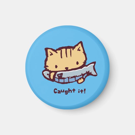 大きなお魚ゲット!| Big Catch! Cute Kitten with a Fish Magnet (Vorne)
