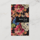 大人っぽいデザインのお花の VISITENKARTE (Vorderseite)