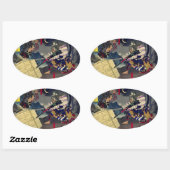 大坂軍記之内 半田寺山敗将日本号鎗傷 OVALER AUFKLEBER (Blatt)