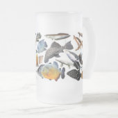 大型熱帯魚のフロストグラスマグカップ MATTGLAS BIERGLAS (VorderseiteRechts)