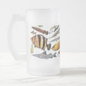 大型熱帯魚のフロストグラスマグカップ MATTGLAS BIERGLAS (Links)